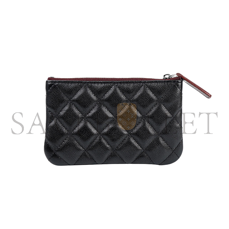 CHANEL SMALL ZIPPED POUCH CAVIAR LEATHER AP4020 (15*9.5*1cm)